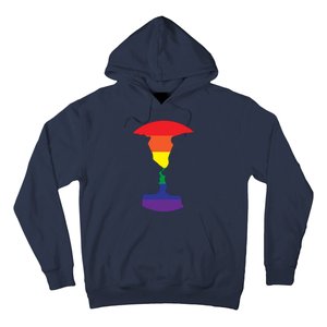 Rainbow Love Silhouette Of Two People Design Hoodie