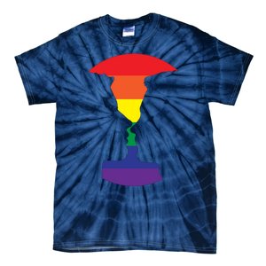 Rainbow Love Silhouette Of Two People Design Tie-Dye T-Shirt