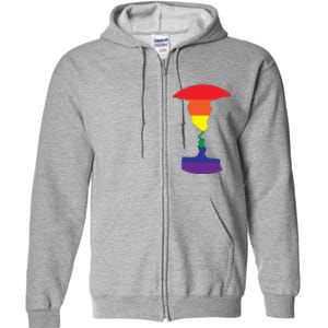 Rainbow Love Silhouette Of Two People Design Full Zip Hoodie