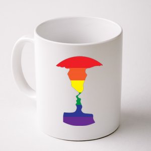 Rainbow Love Silhouette Of Two People Design Coffee Mug