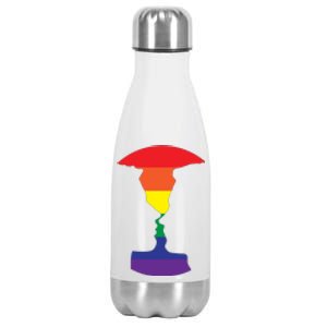 Rainbow Love Silhouette Of Two People Design Stainless Steel Insulated Water Bottle