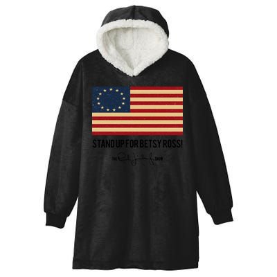 Rush Limbaugh Stand Up For Betsy Ross Flag Hooded Wearable Blanket