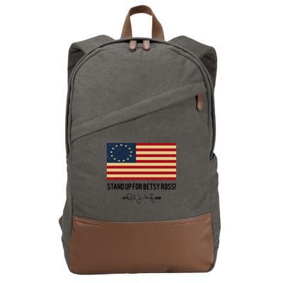 Rush Limbaugh Stand Up For Betsy Ross Flag Cotton Canvas Backpack