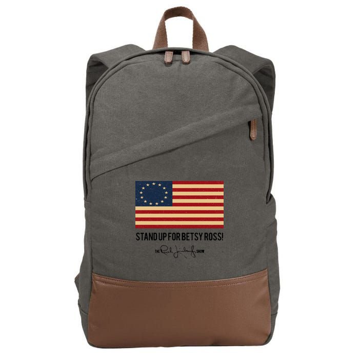 Rush Limbaugh Stand Up For Betsy Ross Flag Cotton Canvas Backpack