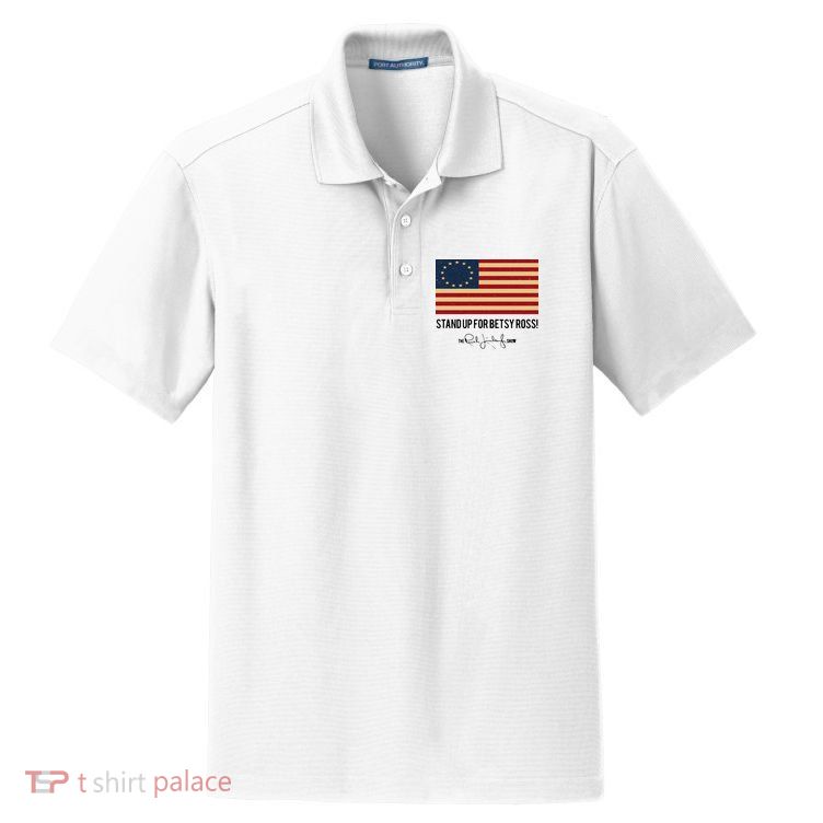 Rush Limbaugh Stand Up For Betsy Ross Flag Dry Zone Grid Polo