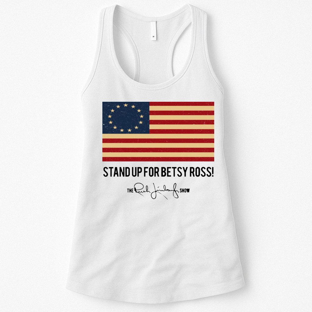 Rush Limbaugh Stand Up For Betsy Ross Flag Womens Tank Top