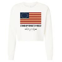 Rush Limbaugh Stand Up For Betsy Ross Flag Cropped Pullover Crew
