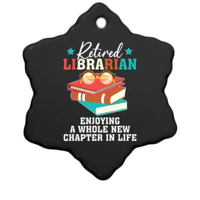 Retired Librarian School College Bookkeeper Reading Ceramic Star Ornament