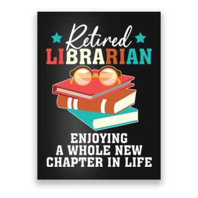 Retired Librarian School College Bookkeeper Reading Poster