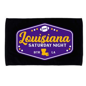 Retro Louisiana Saturday Night Purple & Gold Microfiber Hand Towel