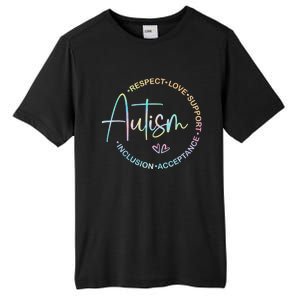 Respect Love Support Autism Awareness Month Tall Fusion ChromaSoft Performance T-Shirt