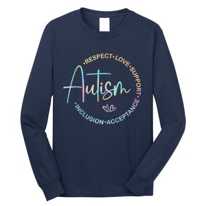 Respect Love Support Autism Awareness Month Long Sleeve Shirt