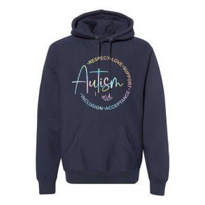 Respect Love Support Autism Awareness Month Premium Hoodie