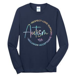 Respect Love Support Autism Awareness Month Tall Long Sleeve T-Shirt