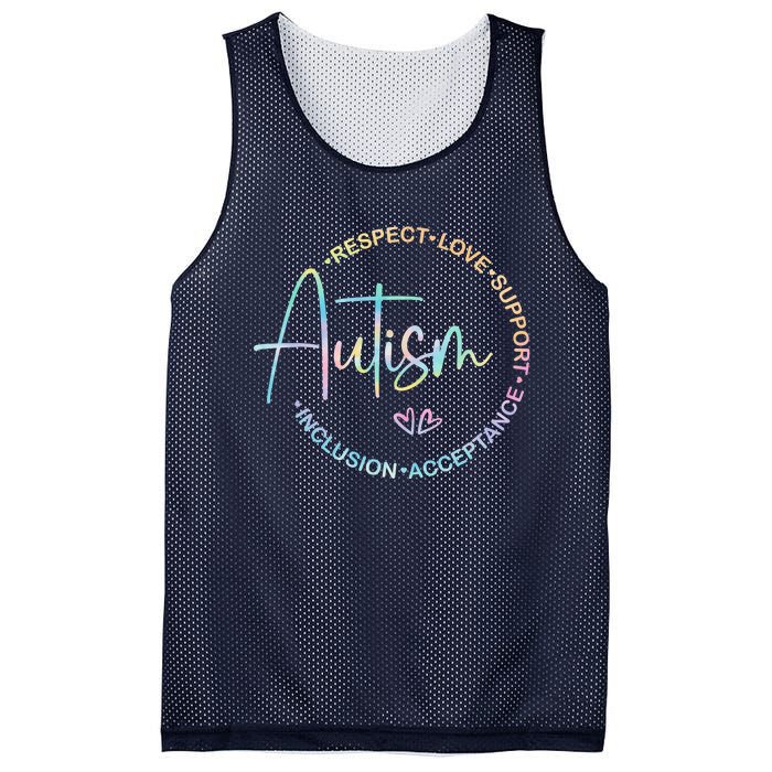 Respect Love Support Autism Awareness Month Mesh Reversible Basketball Jersey Tank