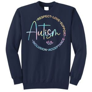 Respect Love Support Autism Awareness Month Tall Sweatshirt