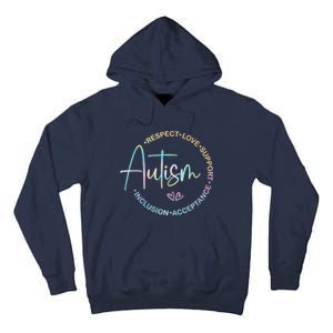 Respect Love Support Autism Awareness Month Tall Hoodie