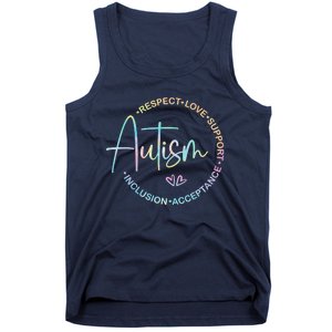 Respect Love Support Autism Awareness Month Tank Top