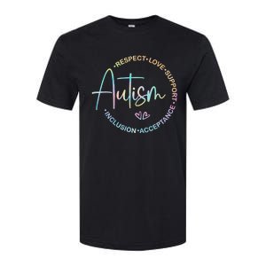 Respect Love Support Autism Awareness Month Softstyle CVC T-Shirt