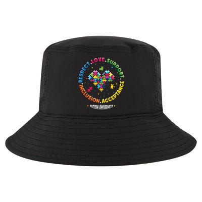 Respect Love Support Inclusion Acceptance Autism Awareness Funny Gift Cool Comfort Performance Bucket Hat