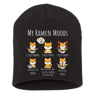 Ramen Lover Shiba Inu Dog Japanese Noodles Ramen Short Acrylic Beanie