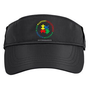 Respect Love Support Autism Awareness Month Wo  Adult Drive Performance Visor