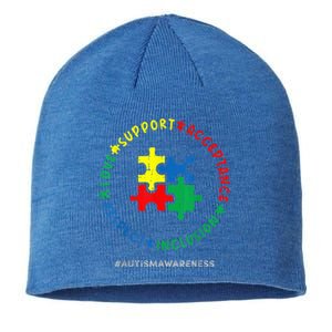 Respect Love Support Autism Awareness Month Wo  Sustainable Beanie