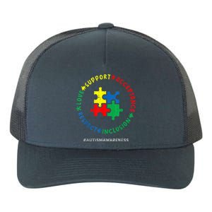 Respect Love Support Autism Awareness Month Wo  Yupoong Adult 5-Panel Trucker Hat