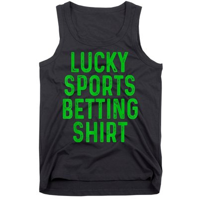 Retro Lucky Sports Betting Funny Gambling Gift Gambler Tank Top
