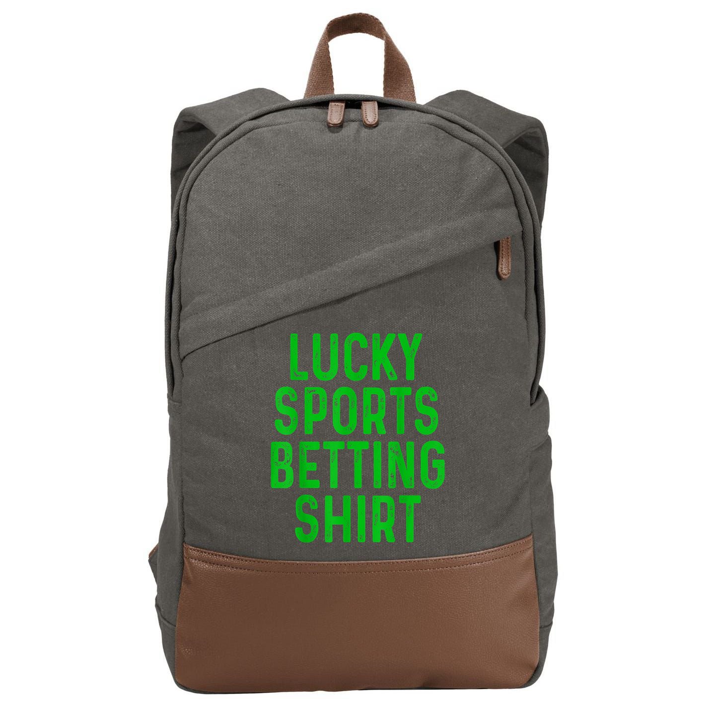 Retro Lucky Sports Betting Funny Gambling Gift Gambler Cotton Canvas Backpack