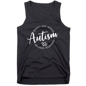 Respect Love Support Autism Awareness Month Tank Top