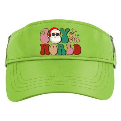 Retro Leopard Smile Santa Smile Joy To World Christmas Gift Adult Drive Performance Visor