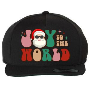 Retro Leopard Smile Santa Smile Joy To World Christmas Gift Wool Snapback Cap