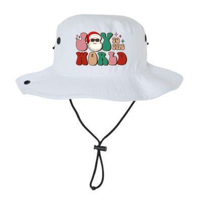 Retro Leopard Smile Santa Smile Joy To World Christmas Gift Legacy Cool Fit Booney Bucket Hat