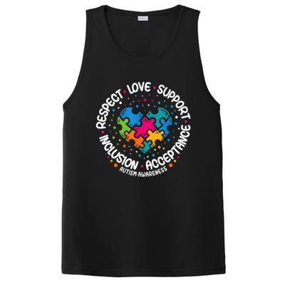 Respect Love Support Autism Awareness PosiCharge Competitor Tank