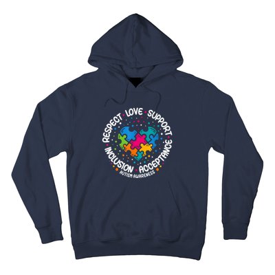 Respect Love Support Autism Awareness Hoodie