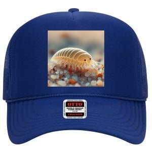 Really Like Sand Fleas Emerita Sand Fiddler Sand Crab Beach Cute Gift High Crown Mesh Back Trucker Hat