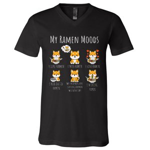 Ramen Lover Shiba Inu Dog Japanese Noodles Ramen V-Neck T-Shirt