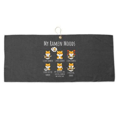 Ramen Lover Shiba Inu Dog Japanese Noodles Ramen Large Microfiber Waffle Golf Towel