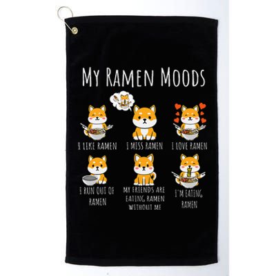 Ramen Lover Shiba Inu Dog Japanese Noodles Ramen Platinum Collection Golf Towel