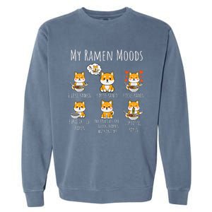 Ramen Lover Shiba Inu Dog Japanese Noodles Ramen Garment-Dyed Sweatshirt