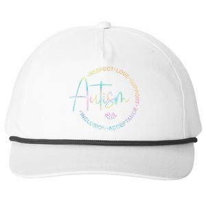 Respect Love Support Autism Awareness Month Women Men Snapback Five-Panel Rope Hat