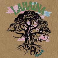 Retro Lahaina Strong Love Maui Support Hawaii Trees Cotton Canvas Backpack