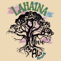 Retro Lahaina Strong Love Maui Support Hawaii Trees Drawstring Bag