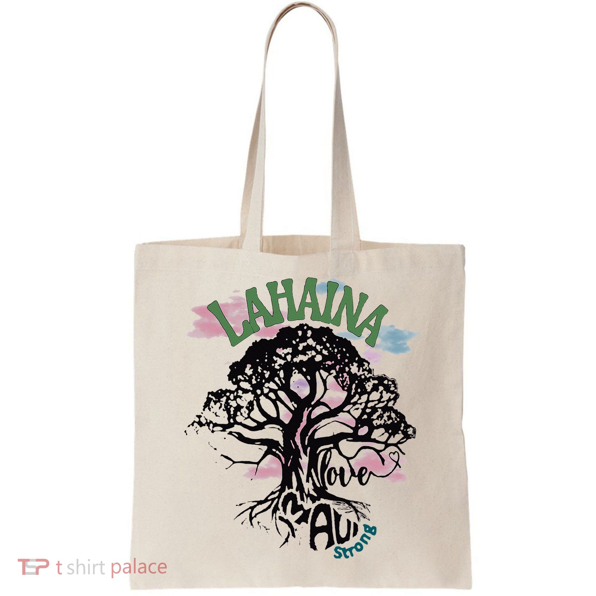 Retro Lahaina Strong Love Maui Support Hawaii Trees Bag