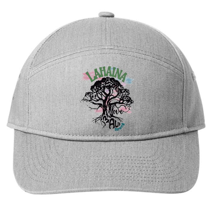 Retro Lahaina Strong Love Maui Support Hawaii Trees 7-Panel Snapback Hat