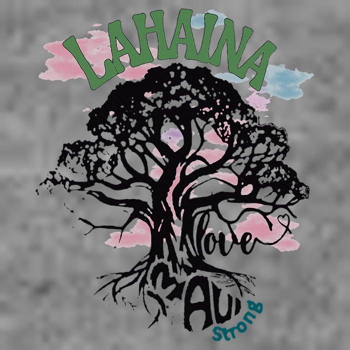 Retro Lahaina Strong Love Maui Support Hawaii Trees 7-Panel Snapback Hat