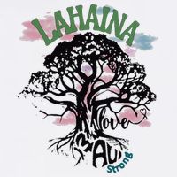Retro Lahaina Strong Love Maui Support Hawaii Trees Garment-Dyed Sweatshirt