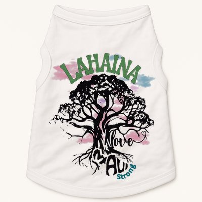Retro Lahaina Strong Love Maui Support Hawaii Trees Doggie Tank