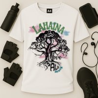 Retro Lahaina Strong Love Maui Support Hawaii Trees Performance Shirt